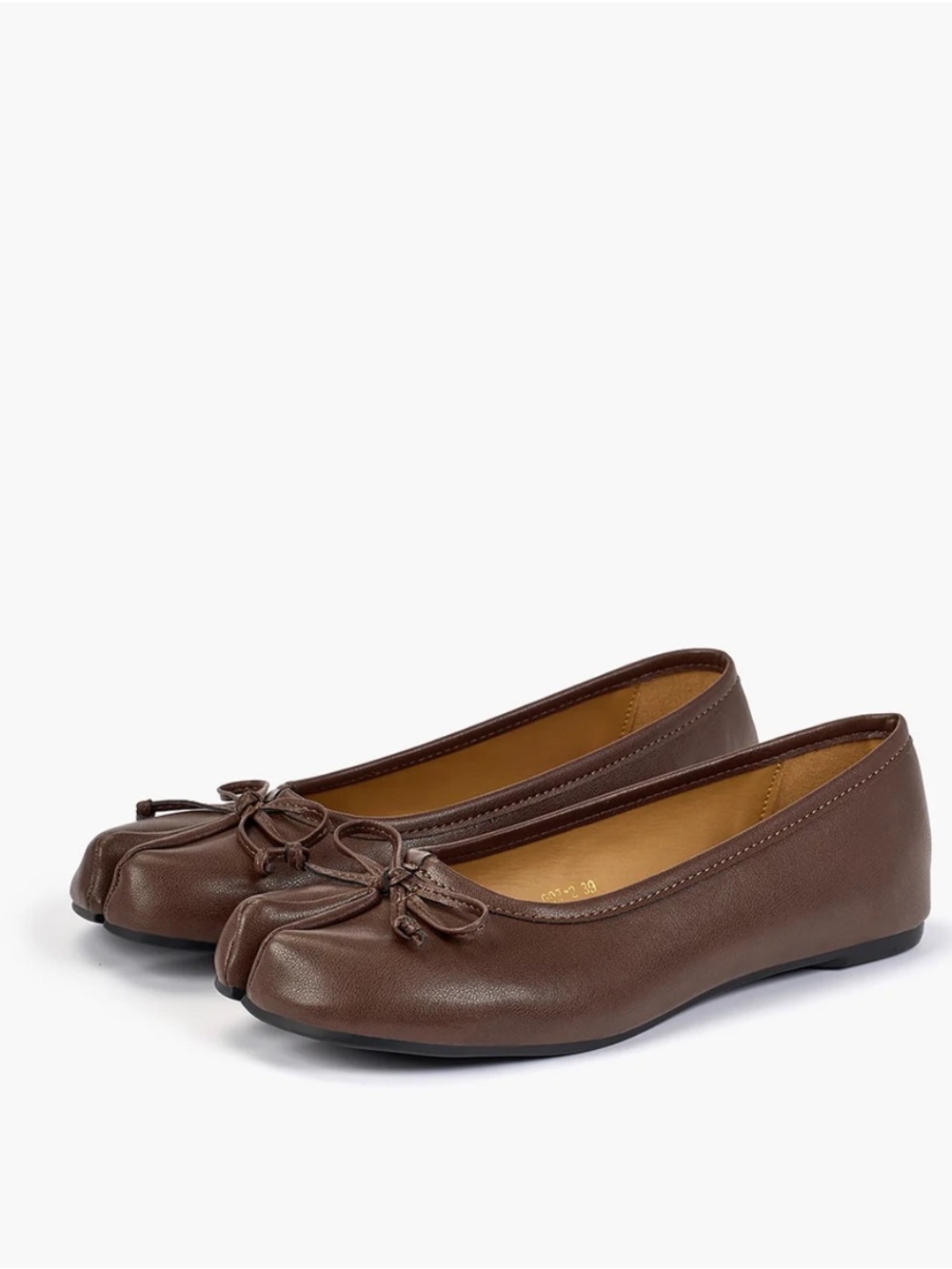 RABOSEY Women’s Brown TABI Split-Toe Ballet Flats size 9 FIT 8 New in box